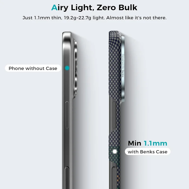Benks Benks iPhone 17 Pro Max Aurora Premium Case Compatible with Camera Control Button, Compatible with Magsafe, Military Grade Protective Case Built with Dupont Kevlar
